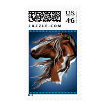 Paint Horse Face Postage