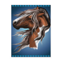 Paint Horse Face Postcard