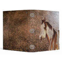 Paint Horse Leather Concho Print Design ~ Binder
