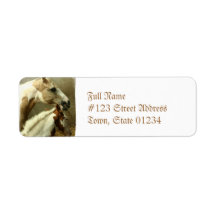 Paint Horse Pair  Mailing Label