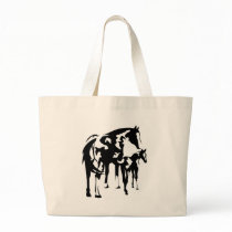Paint Mare and Foal Canvas Bags