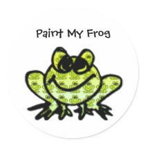 Paint My Frog Sticker - Customized