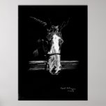 Paint On Black Horse Portrait Poster