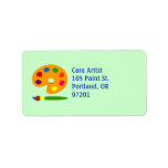 Paint Palette Art Address Label