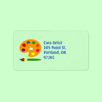Paint Palette Art labels