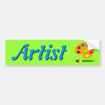 Paint Palette Art Bumper Stickers