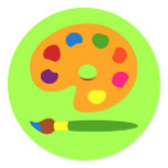 Paint Palette Art Stickers