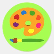 Paint Palette Art Stickers