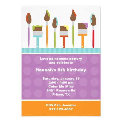 Paint Party Invitations