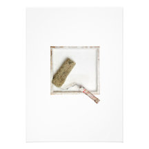 Paint roller in a box invitation