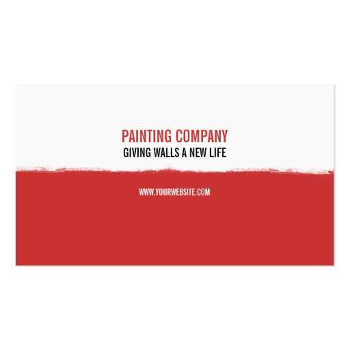 Paint Roller Painting Contractor business card (back side)
