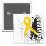Paint Splash Design - Childhood Cancer Survivor buttons