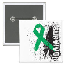 Paint Splash Design - Liver Cancer Survivor Pins