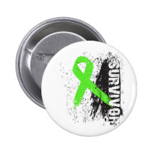 Paint Splash Design Non-Hodgkins Lymphoma Survivor Buttons
