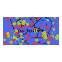 Paint splashes photo greeting card