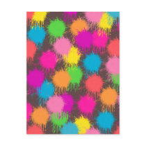 Paint Splashes Postcard