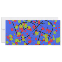 Paint splashes personalized rack card
