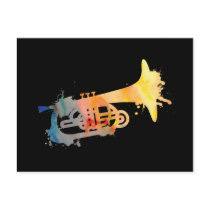 Pinte Splat Mellophone cartões postais