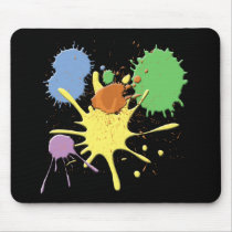 PAINT SPLATS  AND SPLATTERS MOUSE PAD
