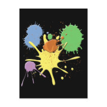 PAINT SPLATS  AND SPLATTERS POSTCARD
