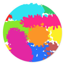 Paint Splats Round Stickers