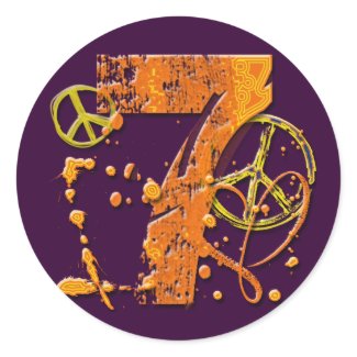 PAINT SPLATTER #7 & PEACE SIGNS sticker