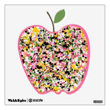 Paint Splatter Apple Wall Decal