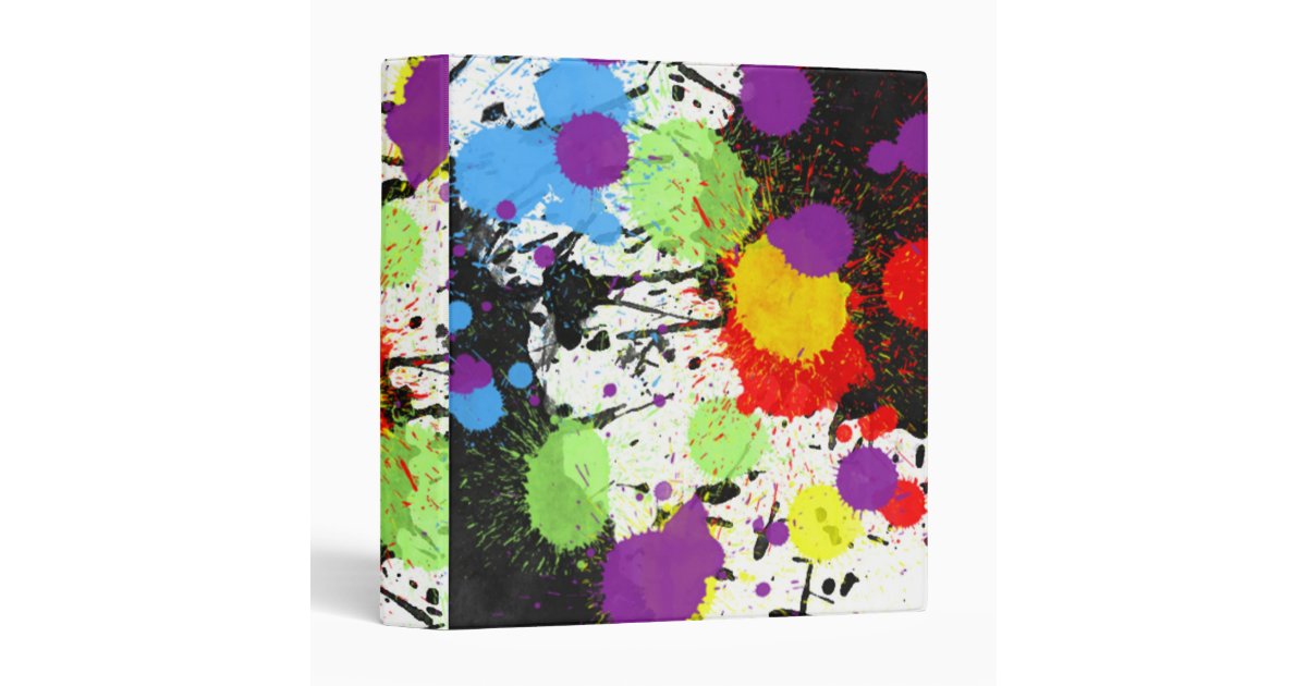 Paint Splatter Binder Zazzle
