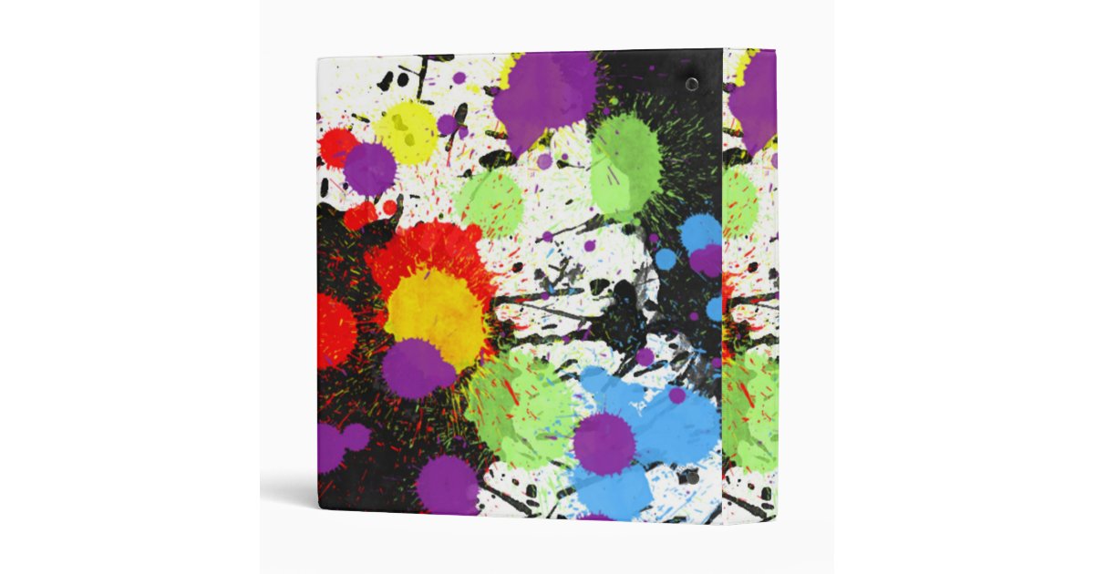 Paint Splatter Binder Zazzle