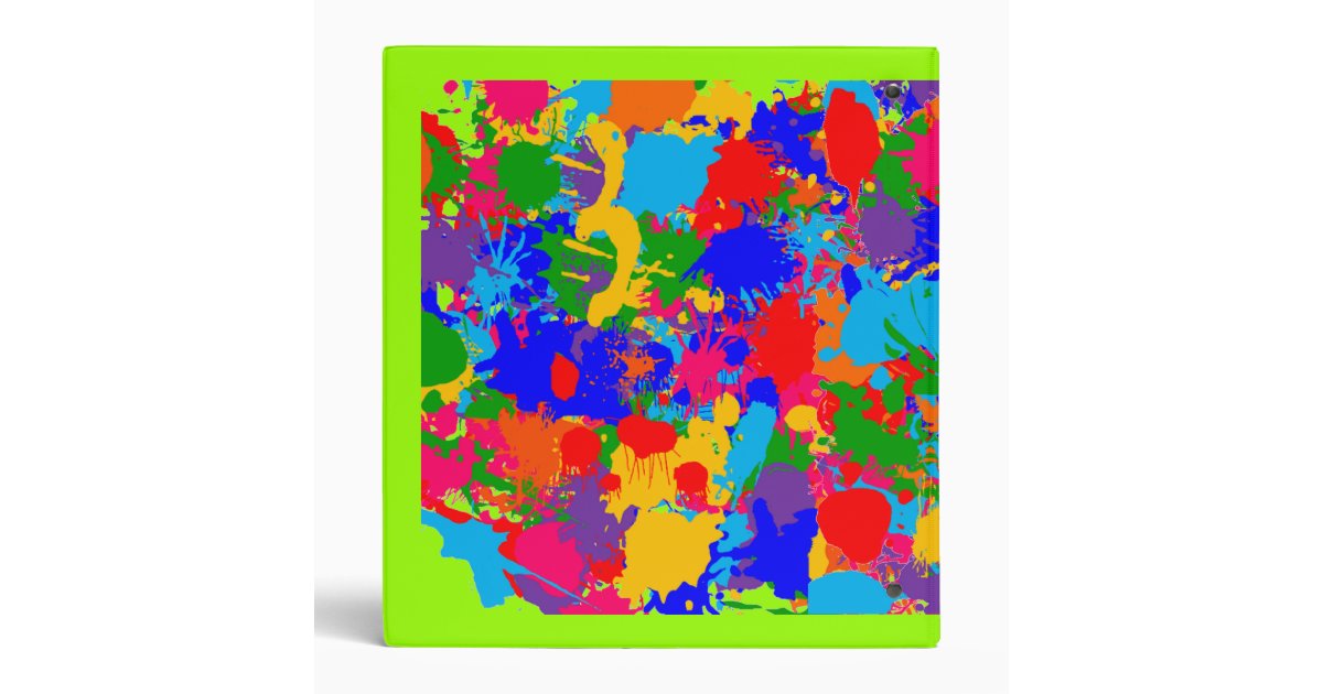 Paint Splatter Binder Zazzle