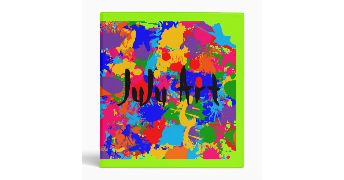 Paint Splatter Binder Zazzle