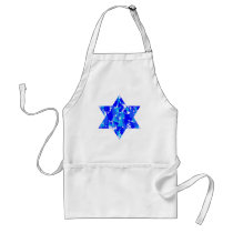 Paint Splatter Blue Jewish Star aprons by JuJuGarden Paint Splatter Blue Jewish Star aprons