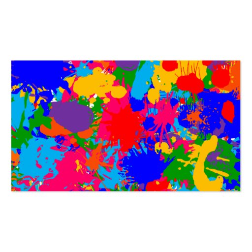 Paint Splatter Business Card (back side)