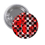 Paint Splatter Checkerboard Graphic Pinback Buttons