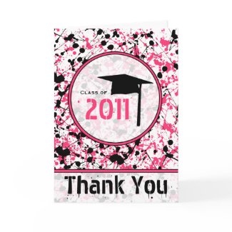 Paint Splatter Graudation Thank You - 2011 card