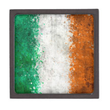 Paint Splatter Irish Flag Premium Trinket Boxes