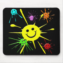 PAINT SPLATTER SMILEYS MOUSEPADS