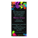 Paint Splatter SweetSixteen Bat Mitzvah Invitation
