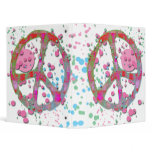 PAINT SPLATTERED PEACE SIGN BINDER