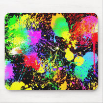 Paint splatters mouse pad