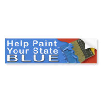 Paint State Blue Bumper Sticker bumper stickers