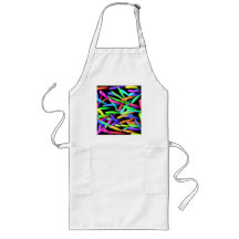 Paint Streaks In A Rainbow Of Colors Apron