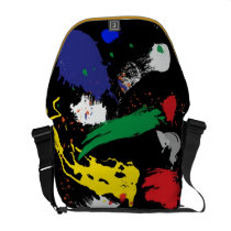 Paint Strokes messenger bags