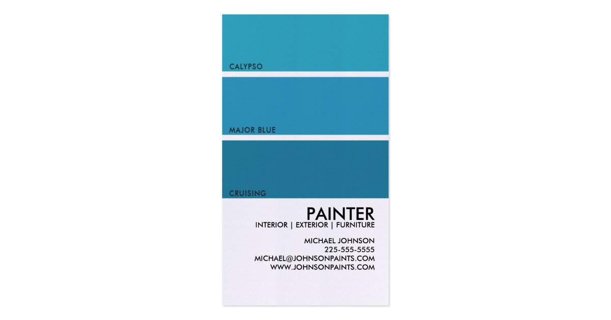 Paint Swatch Business Card Zazzle
