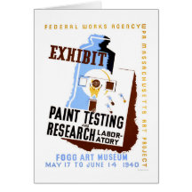 Paint Testing Exhibit 1940 WPA Card
