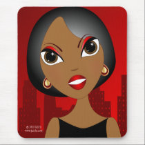 Paint the Town Red (Graying Gracefully) Mousepad mousepads