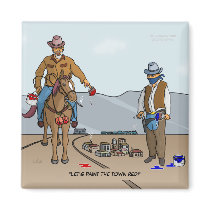 Paint Town Cowboys Magnets