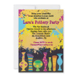 PAINT YOUR OWN POTTERY Birthday Party Invitation