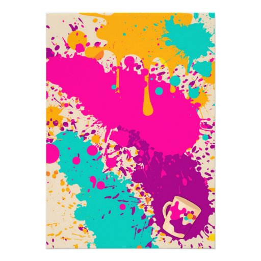 Paint Your Own Pottery Birthday Party Invitation