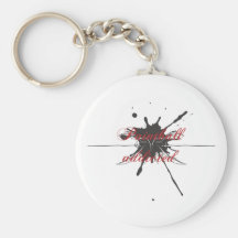 Paintball Addicted Red Tribal Key Chain